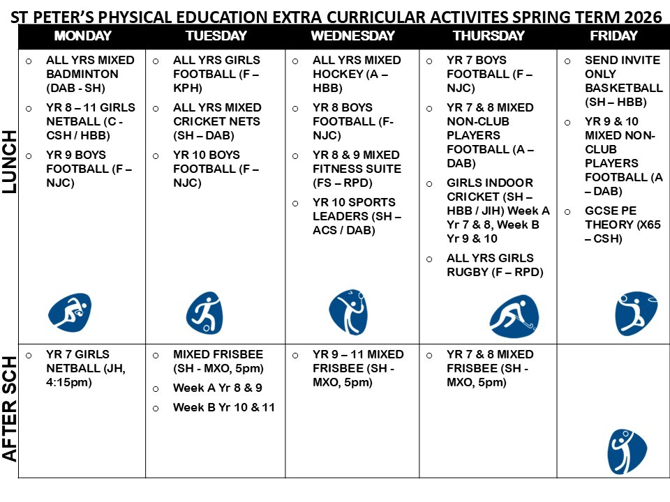 PEExtra curric Clubs Spring 26